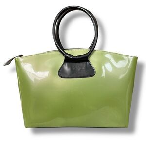 Beijo Retired Olive Patent Leather Handbag